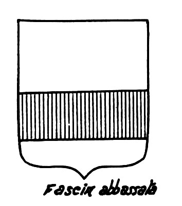 Imagem do termo heráldico: Fascia abbassata